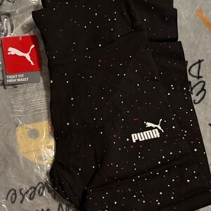 Puma Black Leggings with Starry Design